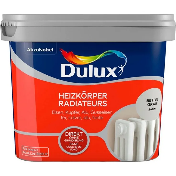 Dulux - Dulux Heizkörperlack Fresh Up, beton grau, 0,75 l - grau