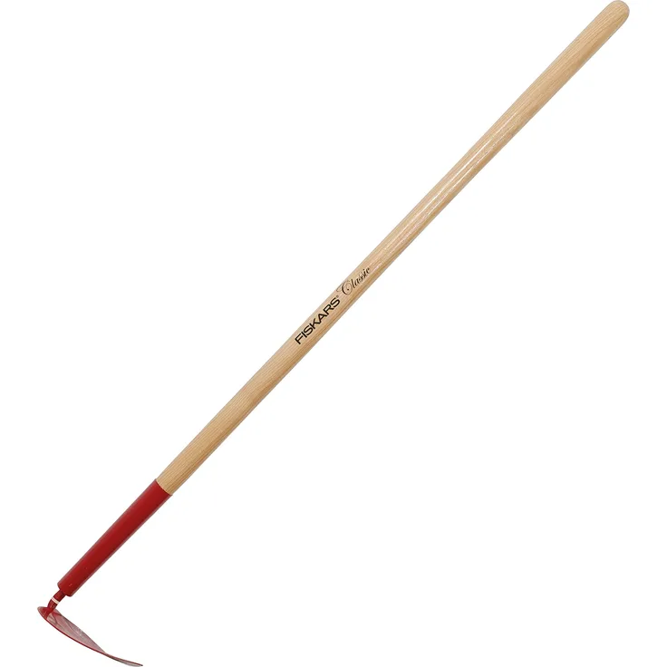 Fiskars Kartoffelhacke, Länge: 124 cm, Stahl-Kopf-Astfreier Eschenholz-Stiel, Rot, Classic, 1003709