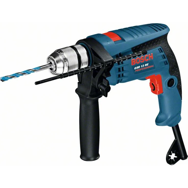 Bosch Professional Schlagbohrmaschine GSB 13 RE (600 Watt, inkl. Tiefenanschlag 210 mm, Schnellspannbohrfutter 13 mm, im Karton) – Bild 1