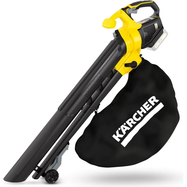 Kärcher BLV 18-200 Battery Akku-Laubbläser und -sauger (Leistung je Akkuladung: 425 qm, Geschwindigkeitsregulierung, Fanksackvolumen: 45 l, Luftgeschwindigkeit: 200 km-h, 3,5 kg Gewicht) – Bild 1