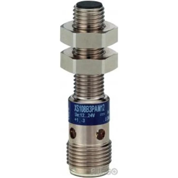 Schneider XS608B1PAM12 XS6-Induktiver Näherungsschalter M8, L62mm, Edelstahl, Sn 2,5mm, 12-48 V DC, M12