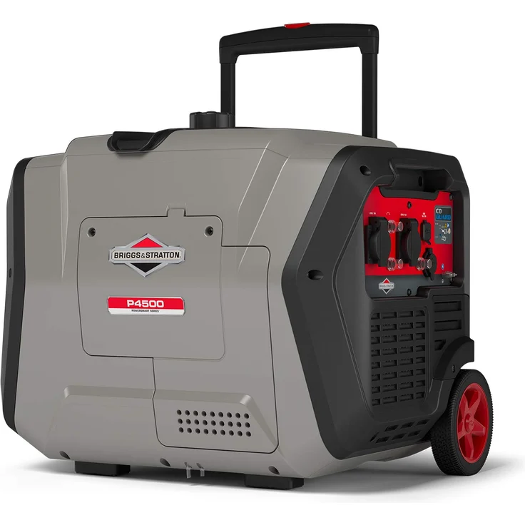 Briggs & Stratton 030806 Benzin Inverter Stromerzeuger Generator der PowerSmart Serie P4500 mit 4500 Watt/3700 Watt sauberem Strom, ultraleise und leichtgewichtig, W, 230 V – Bild 1