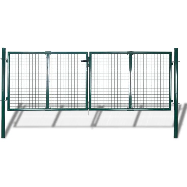 vidalXL Maschendrahtzaun Drahtzaun 289 x 75 cm 306 x 125 cm grün