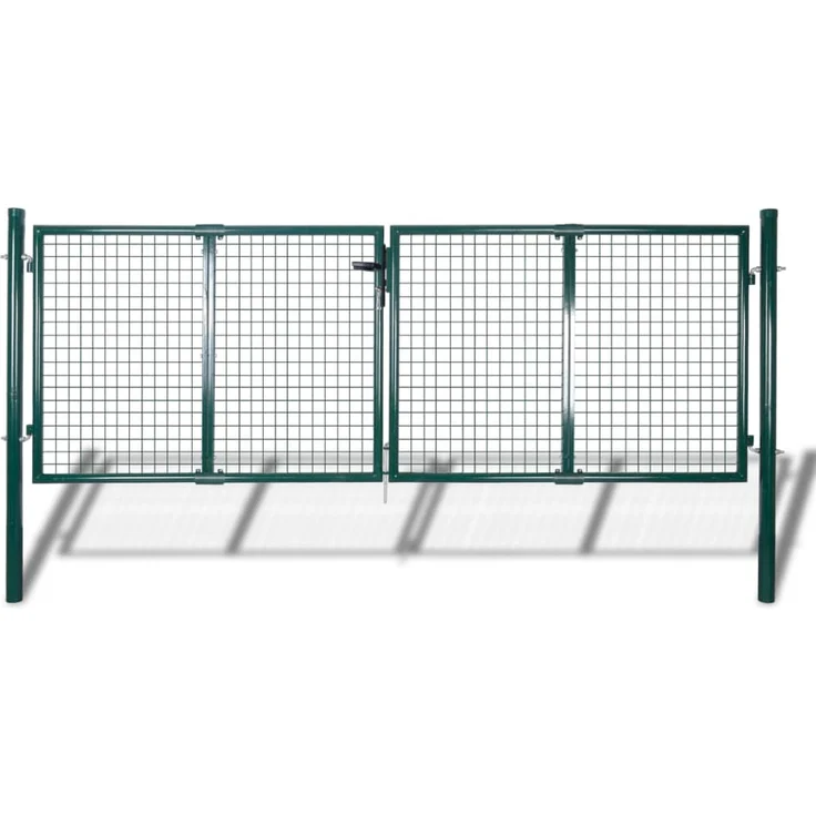 vidalXL Maschendrahtzaun Drahtzaun 289 x 75 cm 306 x 125 cm grün – Bild 1