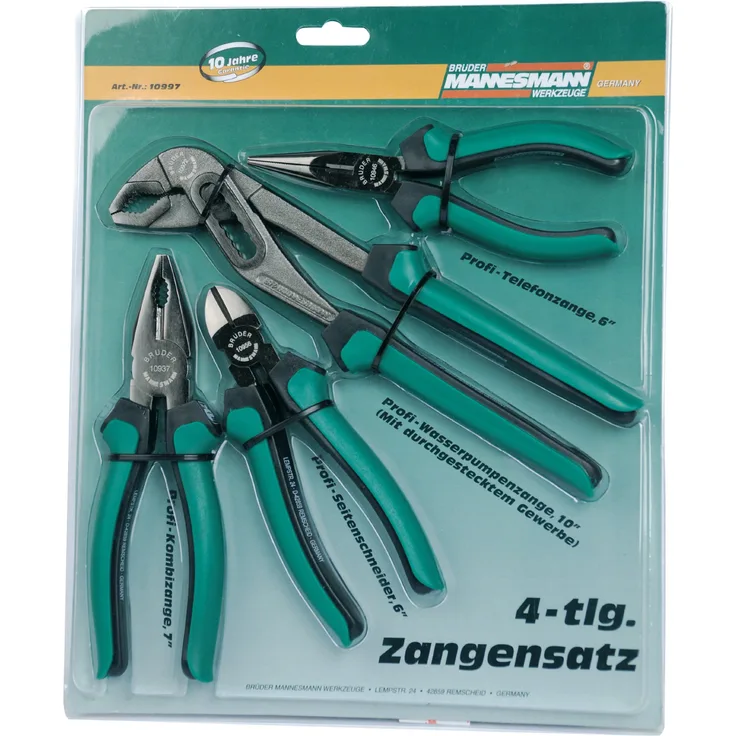 Brüder Mannesmann M10997 Zangensatz, 4-tlg