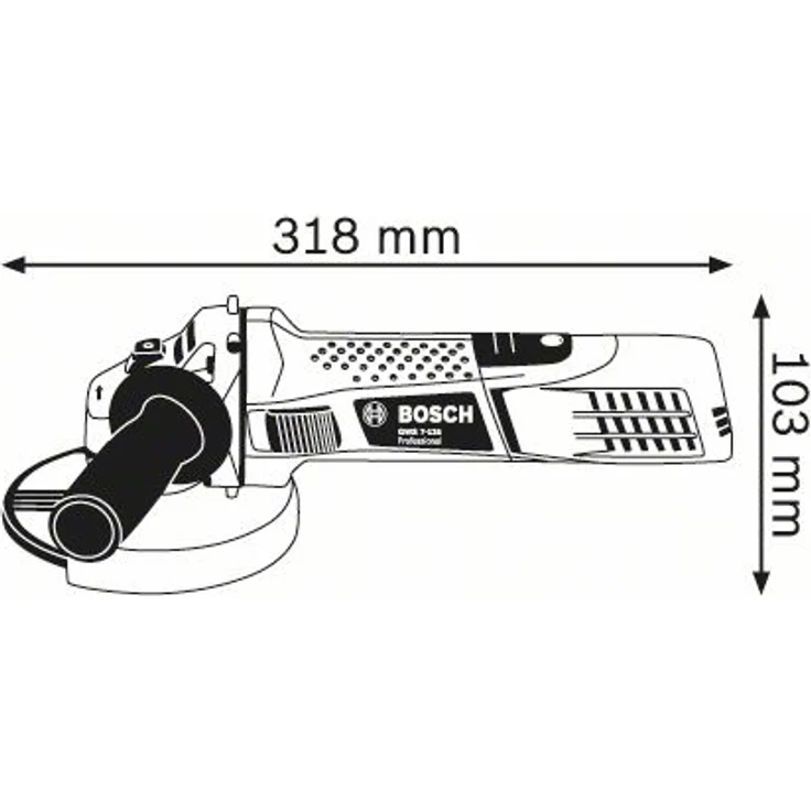 Bosch Professional Winkelschleifer GWS 7-125 (720 Watt, Scheiben-Ø: 125 mm, im Karton) – Bild 2
