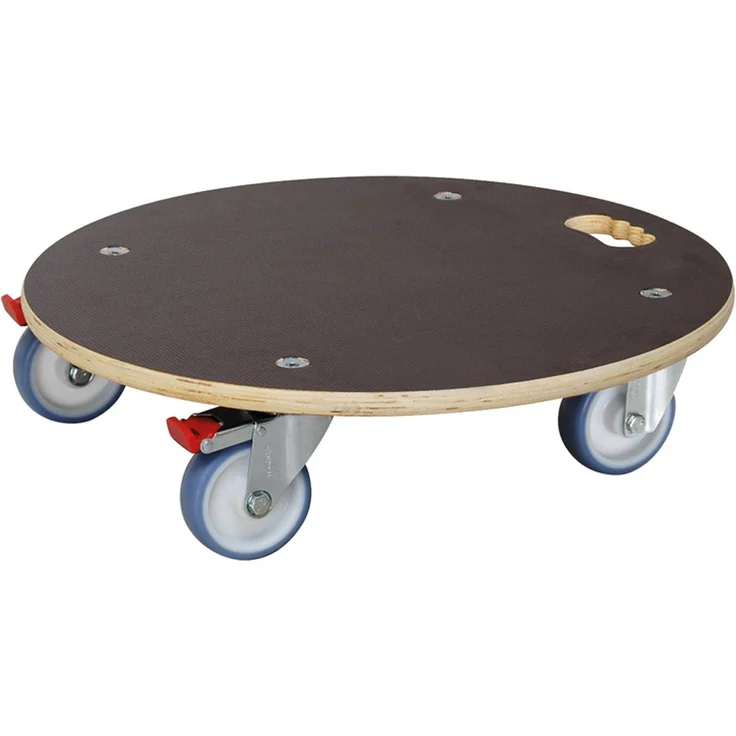 WAGNER Pflanzenroller MAXIGRIP Ø 58 x 14,5 cm I Transporthilfe & Pflanzenroller f. Außenbereich+Innenbereich I Transportroller Holz I 2 Total-Feststeller I Tragkraft 300 kg I Made in Germany -20116801 – Bild 1