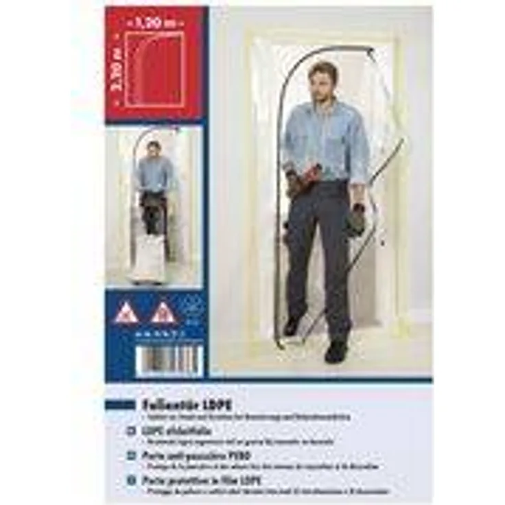 WESTEX Staubschutztür, LDPE-Folie, (B)1.200 x (H)2.200 mm