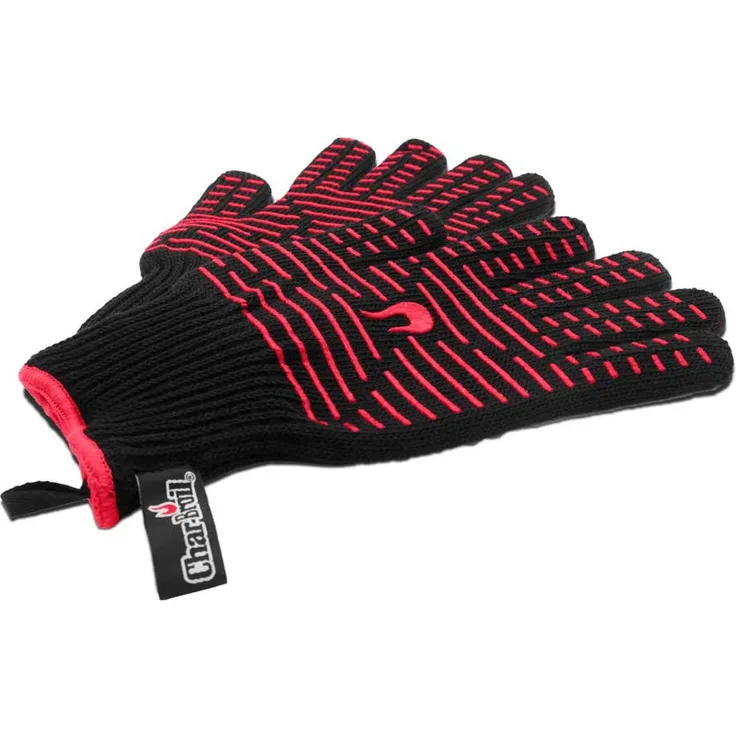 Char-Broil 140 519 - Aramid-Grillhandschuhe, Schwarz-Rot.