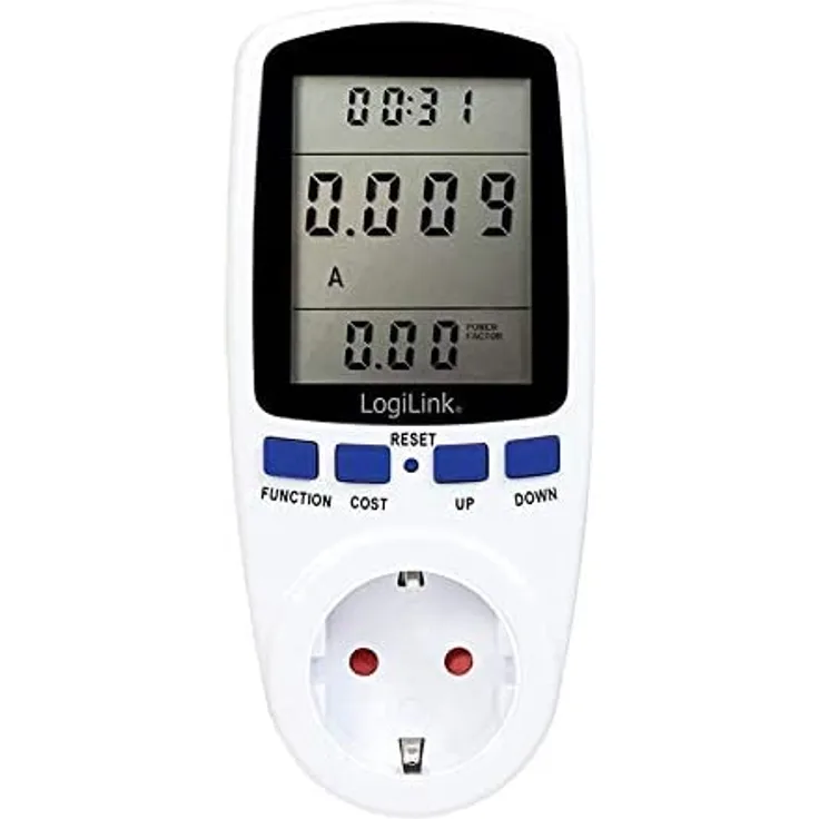 LogiLight EM0003 Energiekosten-Messgerät, 7 Funktionen 2 Stromtarife einstellbar