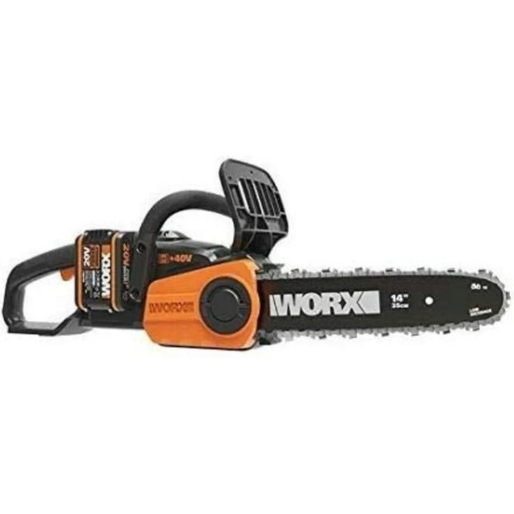 Worx WG384E.9 Akku-Kettensäge Profi Motorsäge mit Ölstand-Anzeige Baumpflege ohne Kabel PowerShare kompatibel, ohne Akku und Ladegerät