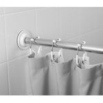 Umbra Flex Doppel-Duschvorhangringe, Weiß-Chrom,