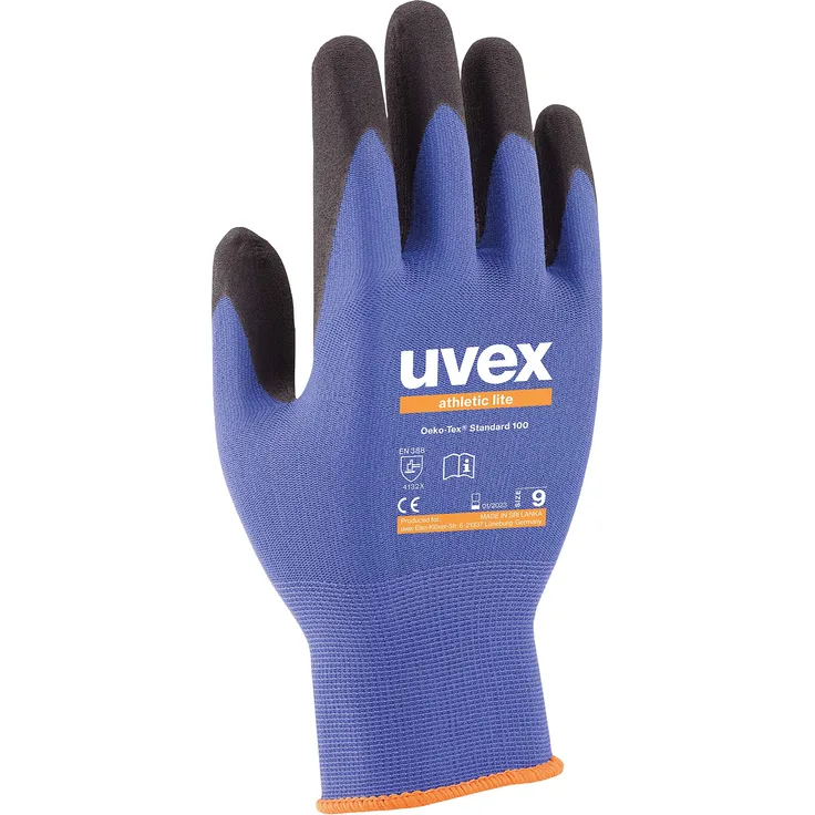 uvex athletic lite 60027 1 Paar Arbeitshandschuhe nach EN 388 - Mechaniker Handschuhe für Werkstatt und Arbeit Gr. 10 (XL)