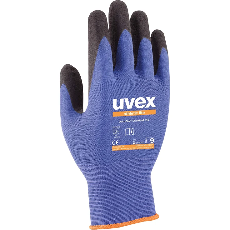 uvex athletic lite 60027 1 Paar Arbeitshandschuhe nach EN 388 - Mechaniker Handschuhe für Werkstatt und Arbeit Gr. 10 (XL)