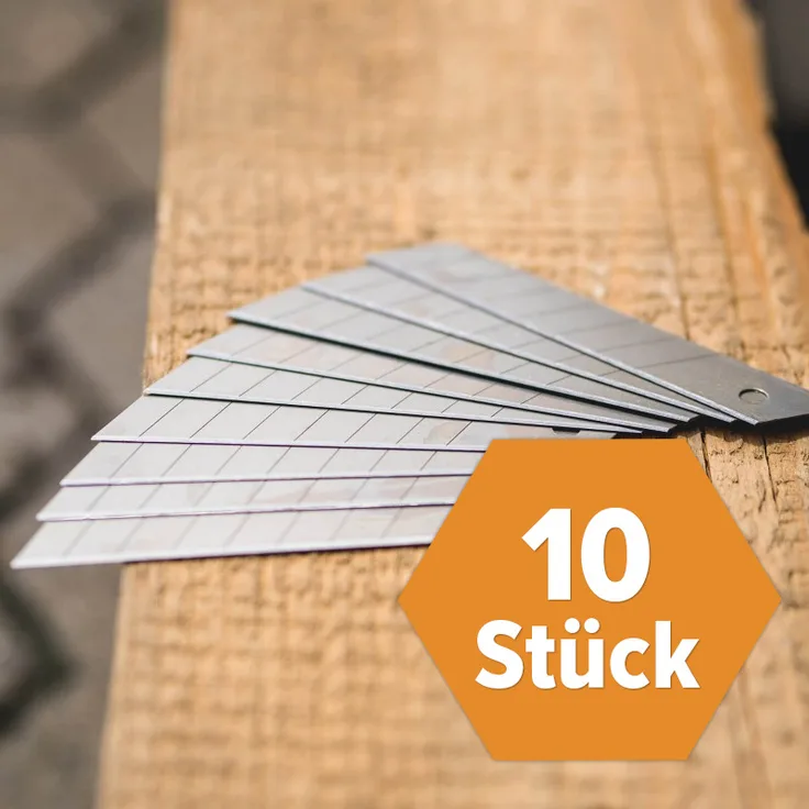 10 Stück FRONTTOOL Abbrechklingen - Ersatzklingen für Cuttermesser 18 mm