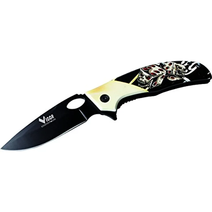 Vigor 4413010 Messer Klappmesser Typ Falco, schwarz