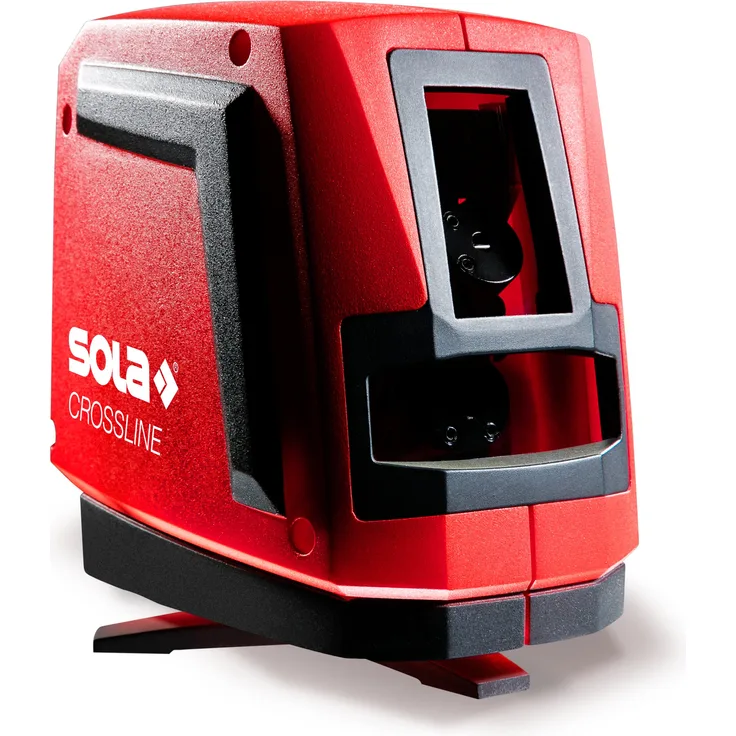 SOLA CROSSLINE - Kreuzlinienlaser 20 m - Linienlaser rot - Baulaser mit integriertem Drehfuß und flexibler Magnethalterung - IP54