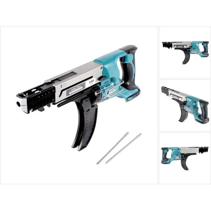 Makita Akku-Magazinschrauber DFR750Z 18 V, mit Schaubvorsatz und Kontaktschutzkappe, ohne Akku, ohne Ladegerät – Bild 2