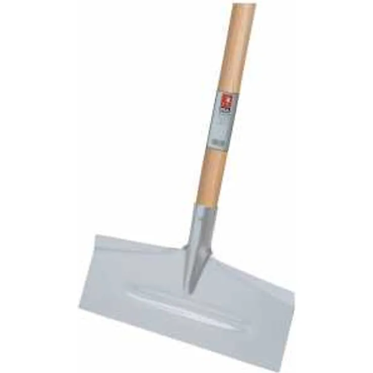 Idealspaten Schneeschieber 160x400 mit Dülle, Stahlblech, mit Buchen-Langstiel