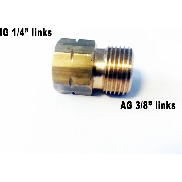 Verbindungsstück Übergang IG 1-4'' lks x AG 3-8'' lks Reduzierstück Gas Adapter Messing