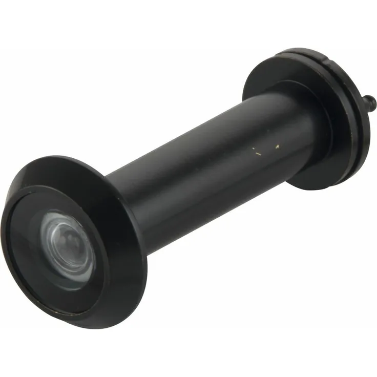 SOLIDO Türgucker ø 14, Linse 200°, Türstärke 50-80 mm, schwarz, Brandschutz tauglich