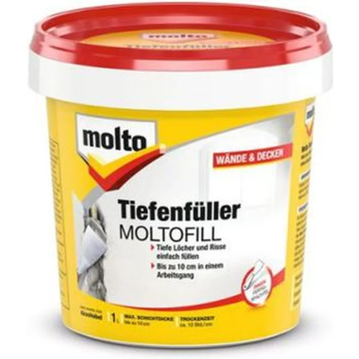Molto Tiefenfüller Moltofill 1L Innen-Fertigspachtel zum Füllen