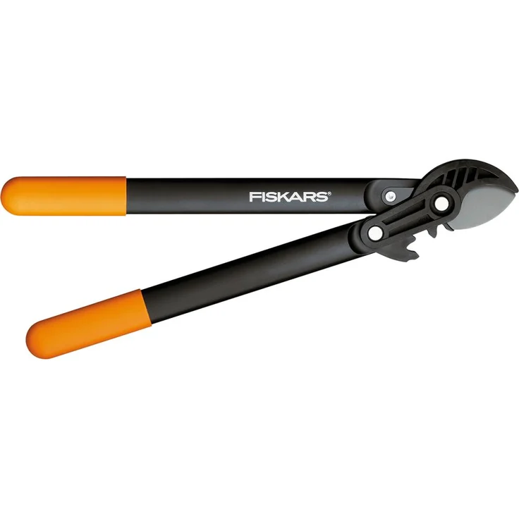 Fiskars PowerGear Amboss-Getriebeastschere für trockene Zweige und Äste, Antihaftbeschichtet, Gehärteter Präzisionsstahl, Länge 45 cm, Schwarz-Orange, L71, 1001556 – Bild 1