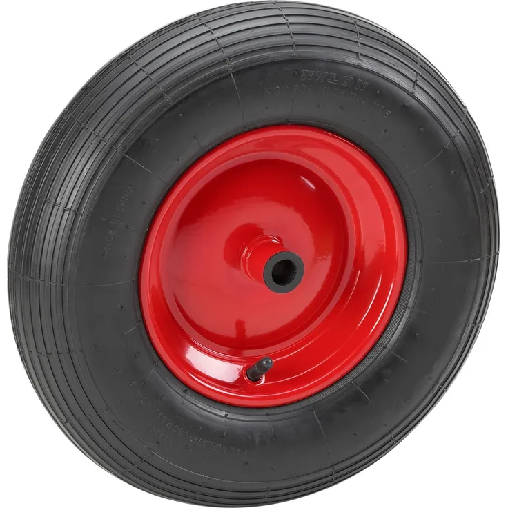 Metafranc Luftrad Ø 340 mm - Stahl-Felge - Typ 3.50 - 6 - 180 kg Tragkraft - Gleitlager - Komplettrad mit Felge - Schubkarrenrad - Schubkarrenreifen - Ersatzrad - 810900