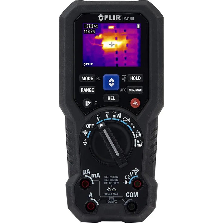 FLIR DM166 TRMS Multimeter mit Wärmebildkamera und IGM (Infrarotgesteuerter Messhilfe), Schwarz
