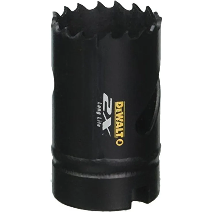 DeWalt Extreme 2X Bi-Metall Lochsäge (32 mm, zum Sägen von Edelstahl, Stahl, Aluminium, Messing, Kupfer, Zink, Blech, Holz, Gips und Kunstsoffen) DT8132L