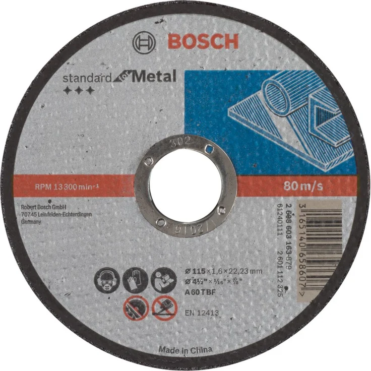 Bosch Professional zu Standard Trennscheibe Hub Gericht für Metall 115 x 1,6 mm ? 2608603163 – Bild 1