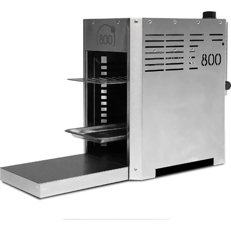 intergrill 800° Gasgrill Pure Steakgrill Hochleistungsgrill Oberhitzegrill 3.5kw 10kg Edelstahl inkl. Grillrost Gastroschale Grillrostheber Elektroimpulszündung, Maße 57 x 23 x 39 cm – Bild 3