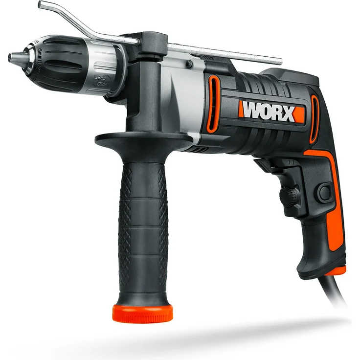 WORX WX318 Schlagbohrmaschine 810W mit robustem Metall-Getriebegehäuse, stufenloser Drehzahlregulierung, Tiefenanschlag, werkzeuglosem Bohrfutter uvm. Exaktes Bohren in Holz, Beton & Stahl – Bild 1