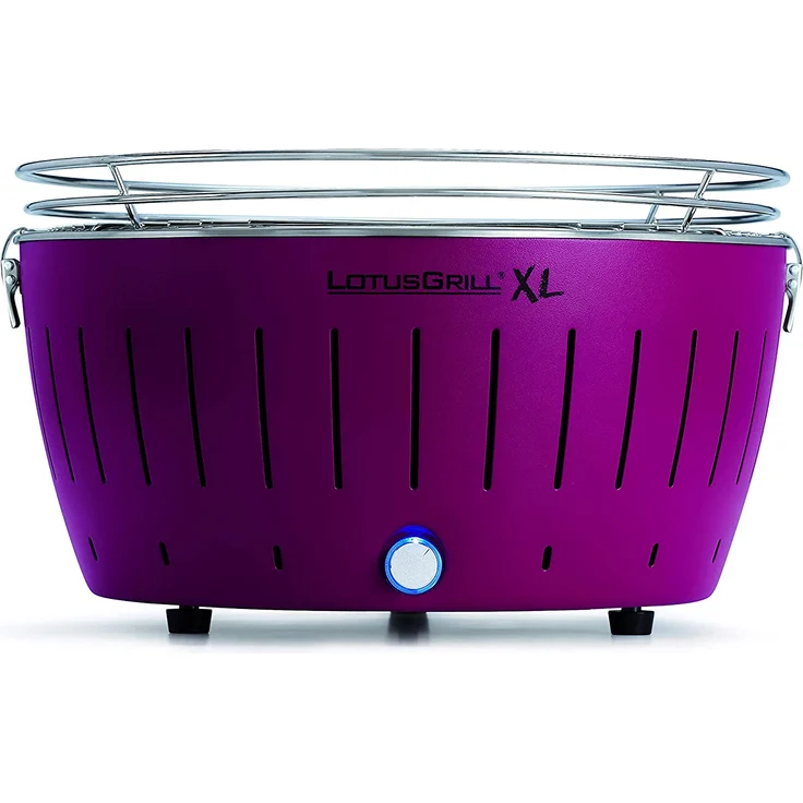 LotusGrill G340 Holzkohlegrill rauchfrei, pflaumenlila, 40,5 cm, für 10 Personen – Bild 1