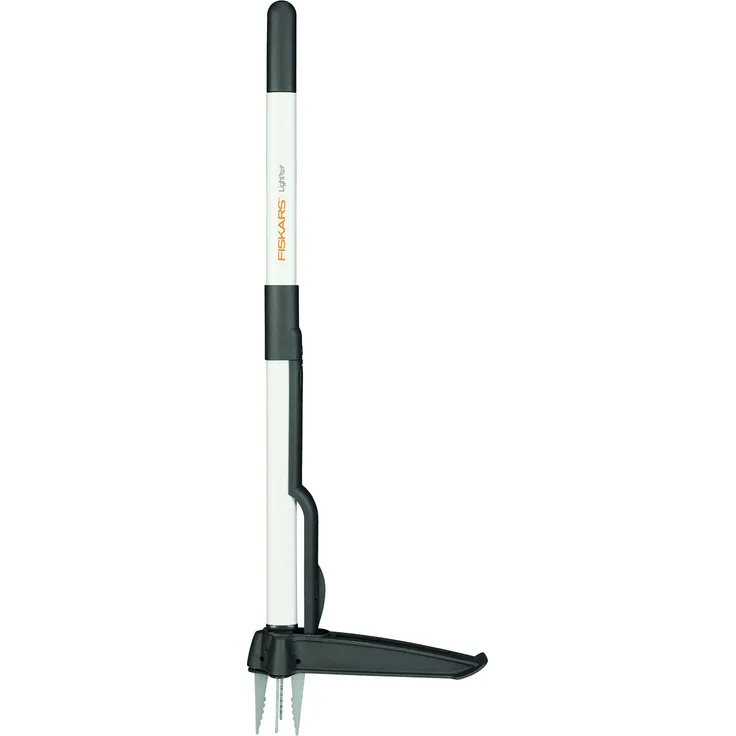 Fiskars Unkrautstecher, Länge: 90 cm, Rostfreie Stahl-Arme-Kunststoffgriff, braun-Weiß, Light, 1020127