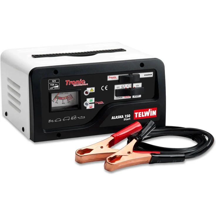 Telwin Elements ALASKA 150 START Autobatterie Ladegerät und Startgerät für 12V Batterien, Ladestrom bis zu 15 A, Startstrom 50 - 100 A, Kapazität bis zu 200 Ah - Preisvergleich – Bild 1