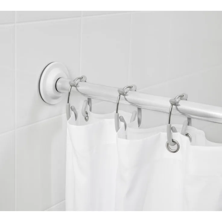 Umbra Flex Doppel-Duschvorhangringe, Chrom-Grau,