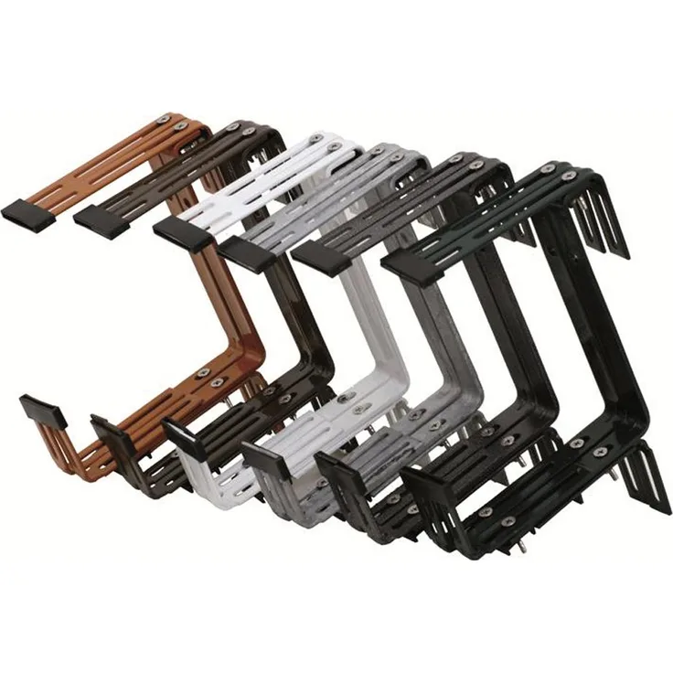 Siena Garden Blumenkastenhalter Premium, 3-fach verstellbar, anthrazit, 2 Stück, 897712