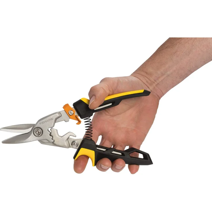 Fiskars PowerGear Easy Action Blechschere gerader Schnitt - Fiskars mittelgroß – Bild 3
