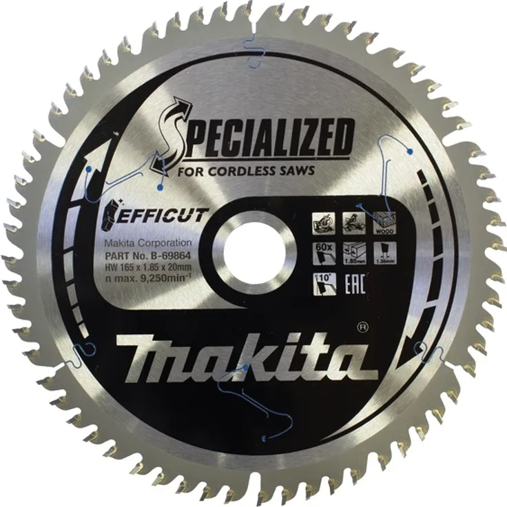 Makita B-69842 EFFICUT Sägeblatt 165x20x60Z
