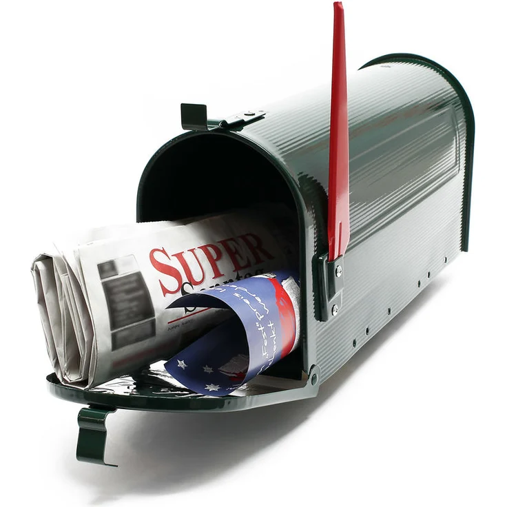 Wiltec - US Mailbox Amerikanisches Design Grün Briefkasten Standbriefkasten