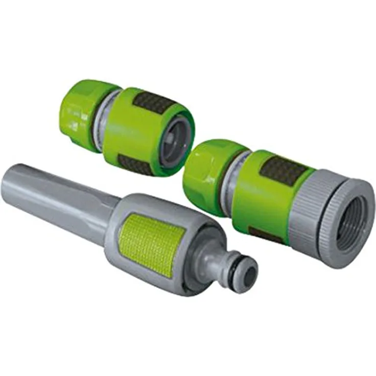 Xclou 346114 Gartenschlauch Set - Schlauchverbinder aus Kunststoff Bewässerungssets, Grau, 1x0,13x1 cm Bewässerungszubehör