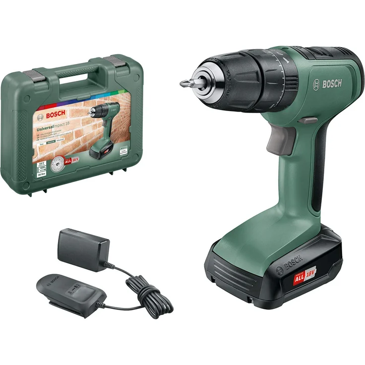Bosch Akku Schlagbohrschrauber UniversalImpact 18 (1 Akku,18 Volt System, im Koffer) – Bild 1