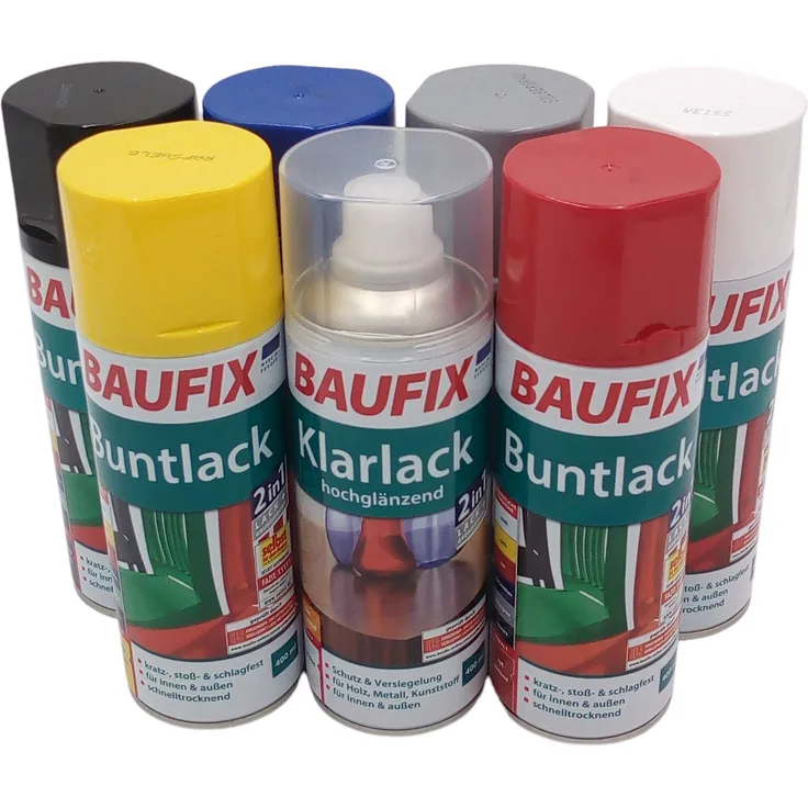 Baufix Alkydharz Lackspray 400ml Farbspray Sprühdose Lack glänzend Buntlack neu marineblau glänzend