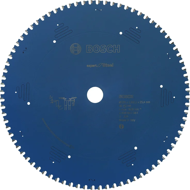 Bosch Professional Kreissägeblatt (für Stahl, AußenØ: 305mm, Bohrung: 25,4mm, Zubehör für Metall-, Kapp-, Gehrungssäge) – Bild 1