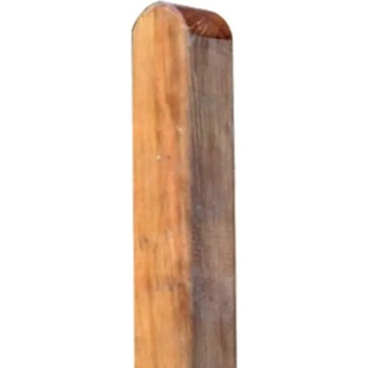 T & J Pfosten Kopf gerundet 9 cm x 9 cm x 110 cm Braun