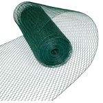 Sechseckgeflecht Volierendraht Hasendraht 0,50 x 25 m Drahtzaun Zaun grün 13 mm