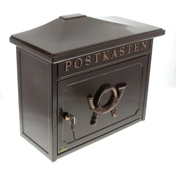 BURG-WÄCHTER Stahlblech-Briefkasten, Postkasten Sylt 1883K kupfer-metallic