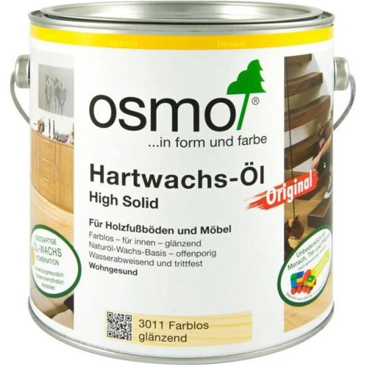Osmo Hartwachs-Öl Original Farblos Glänzend 2,50 l - 10300163 – Bild 1