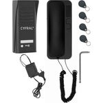 Cyfral Türsprechanlage Gegensprechanlage Cosmo R 1 mit 2-Draht-Anschluss, RFID Leser integriert, Set für eine Familie - 5905669169226